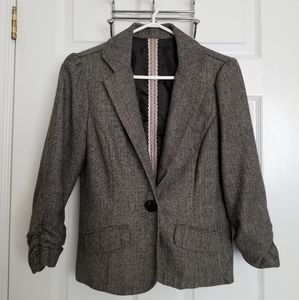 Heathered Black Blazer (3/4 sleeve) - Sz Large